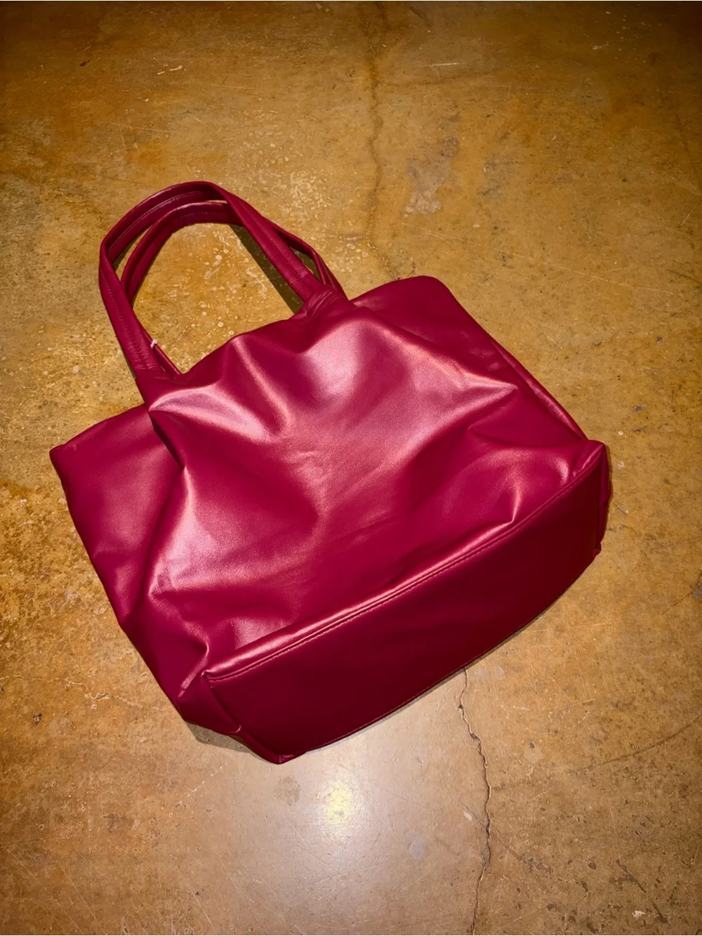 Neiman Marcus Magenta Leather Tote